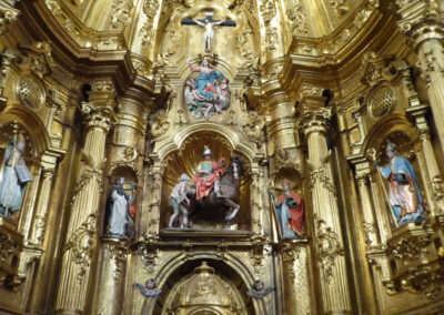 Padres de la Iglesia: San Gregorio Magno, San Jerónimo, San Agustín y San Ambrosio, tallados en el s.XVII